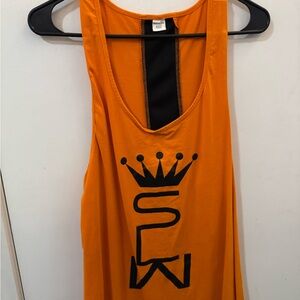 Orange Tank Top Gym Muscular Giants